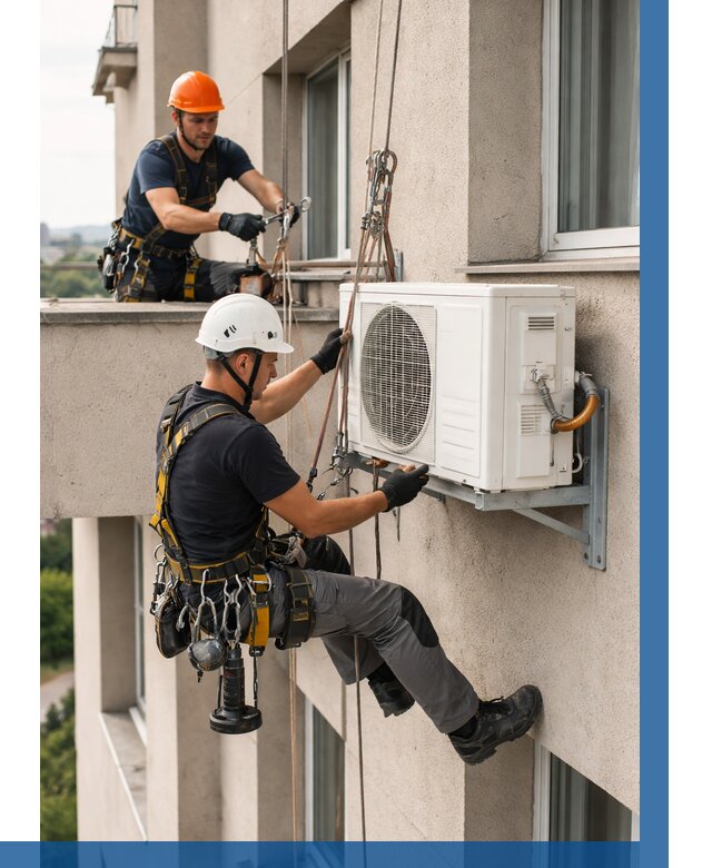 Монтаж внешнего блока кондиционера в Солнечногорске от 6765 р. | ВЫСОТНИК-Слн