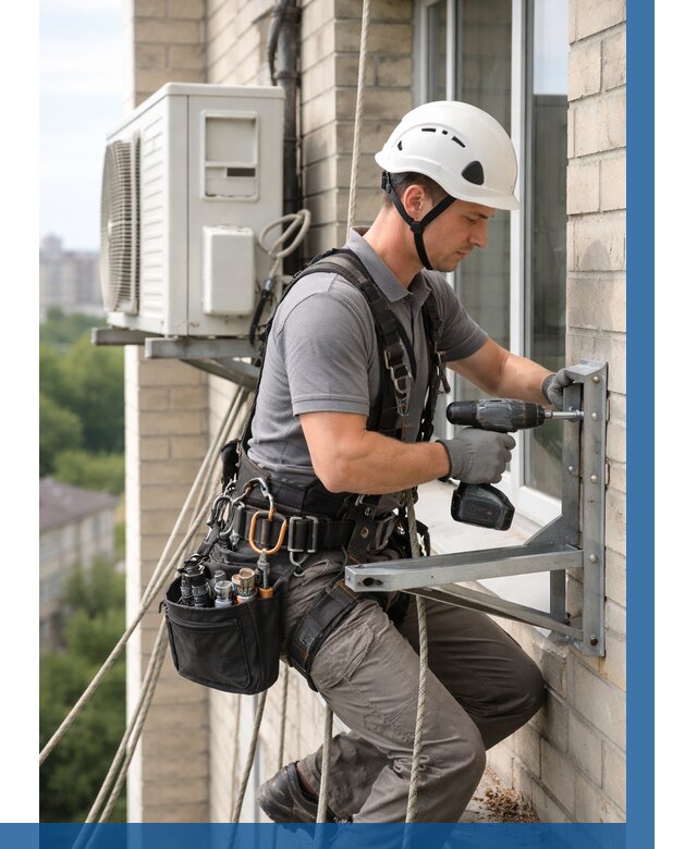 Установка кронштейнов кондиционера в Солнечногорске от 3643 р. | ВЫСОТНИК-Слн