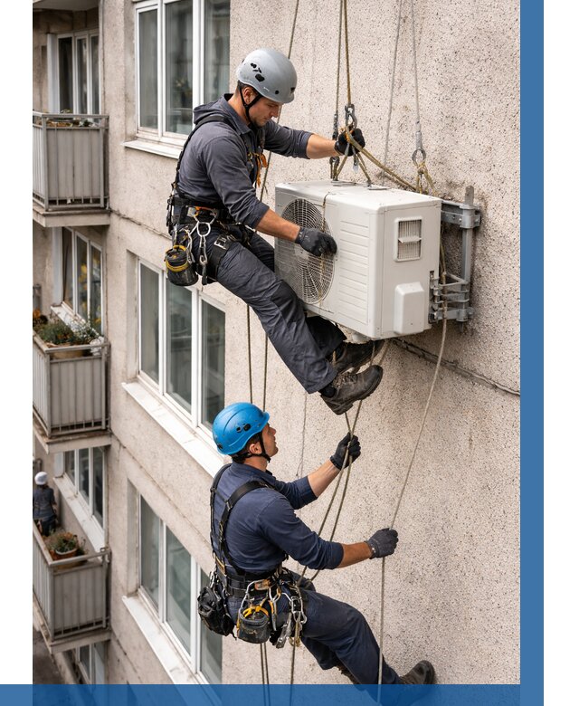 Перенос внешнего блока кондиционера в Солнечногорске от 9367 р.| ВЫСОТНИК-Слн