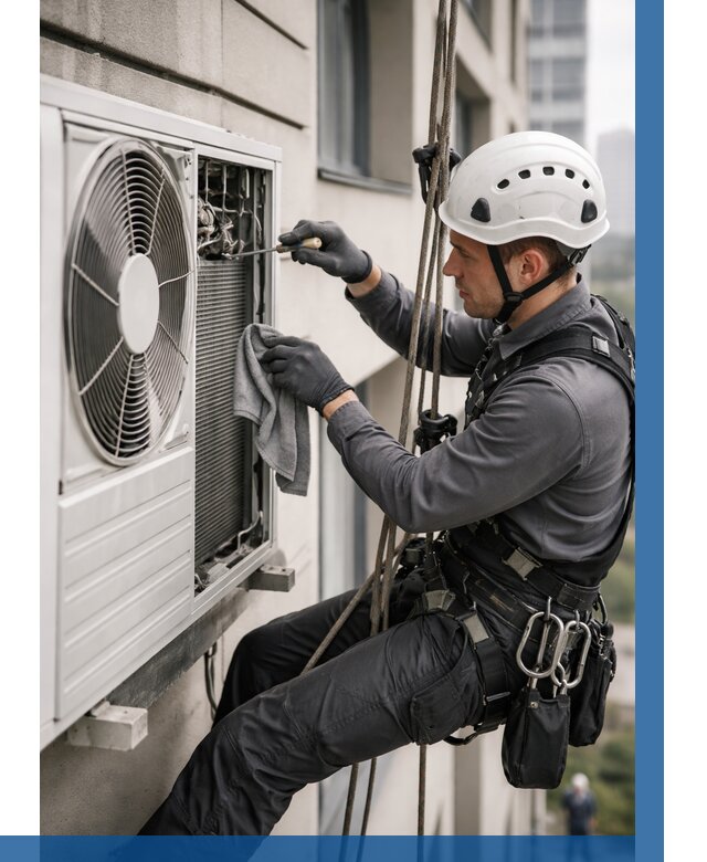 Обслуживание внешнего блока кондиционера в Солнечногорске от 2810 р.ВЫСОТНИК-Слн