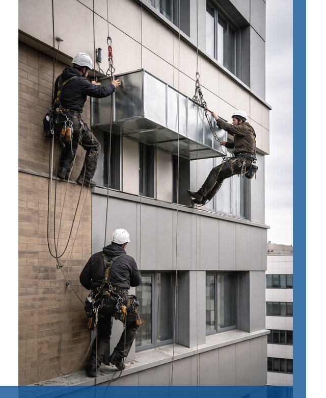 Монтаж воздуховодов на фасаде в Солнечногорске от 1561 р. | ВЫСОТНИК-Слн