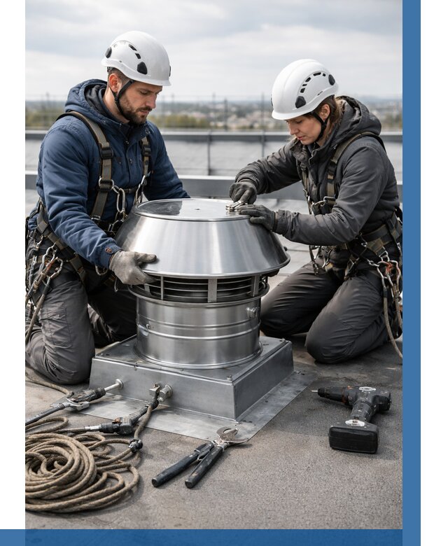 Установка дефлекторов на кровле в Солнечногорске от 4684 р. | ВЫСОТНИК-Слн