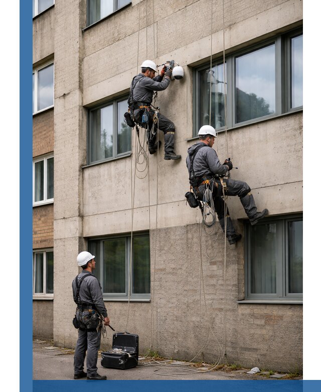Монтаж фасадных камер видеонаблюдения в Солнечногорске под ключ