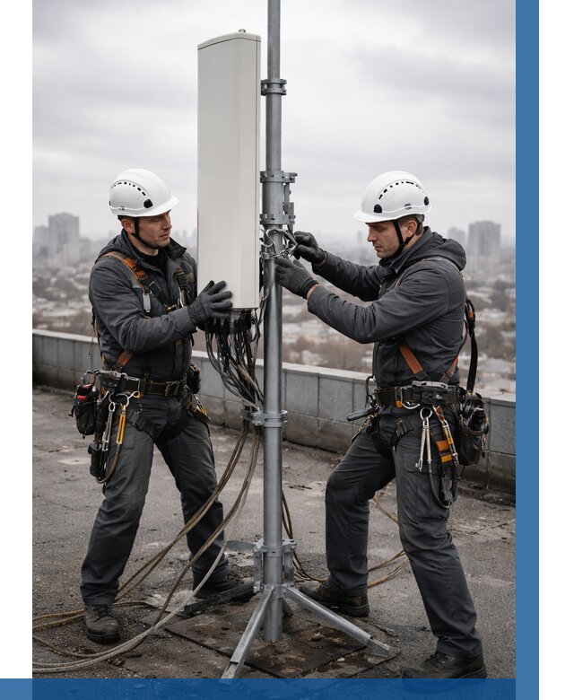 Монтаж антенн связи на крыше в Солнечногорске от 8847 р. | ВЫСОТНИК-Слн