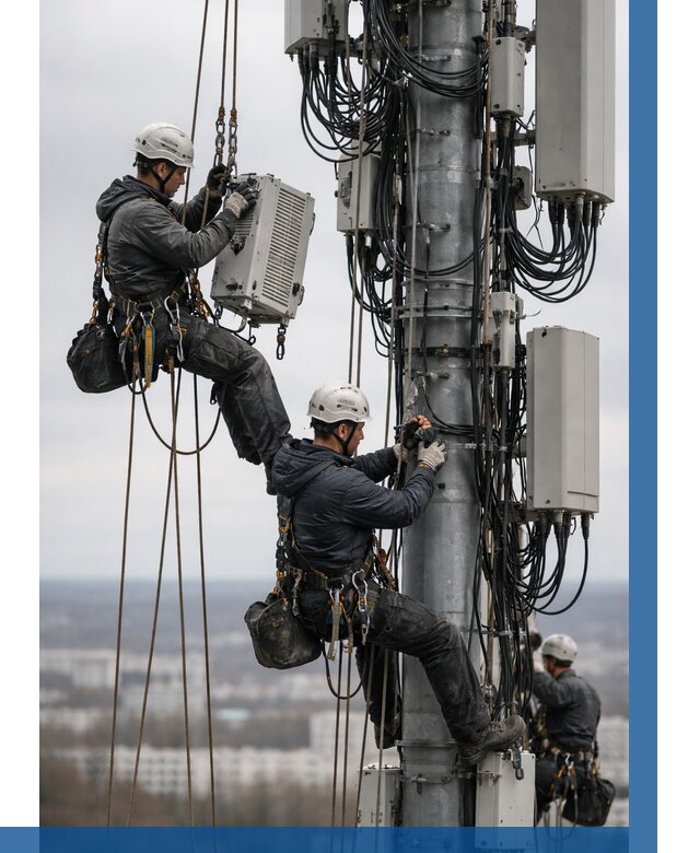Монтаж оборудования связи на мачте в Солнечногорске от 7806 р. | ВЫСОТНИК-Слн