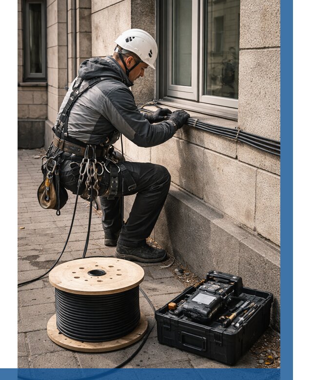 Прокладка оптоволоконного кабеля в Солнечногорске от 833 р. | ВЫСОТНИК-Слн