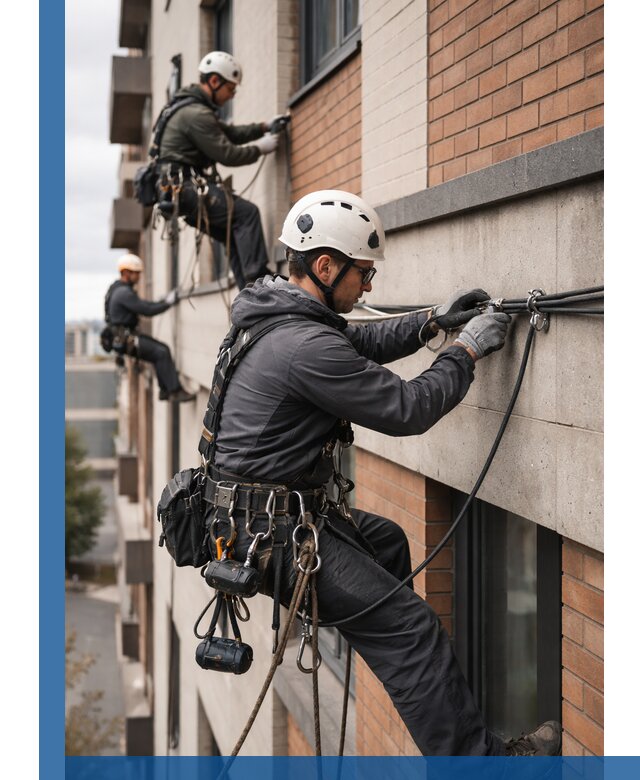 Крепление кабеля на фасаде монтаж и крепеж в Солнечногорске