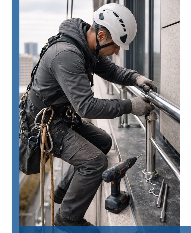 Монтаж ограждений на высоте в Солнечногорске для зданий и конструкций