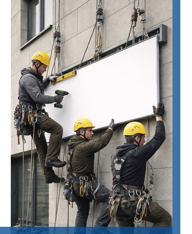 Монтаж рекламной вывески в Солнечногорске от 8326 р. | ВЫСОТНИК-Слн