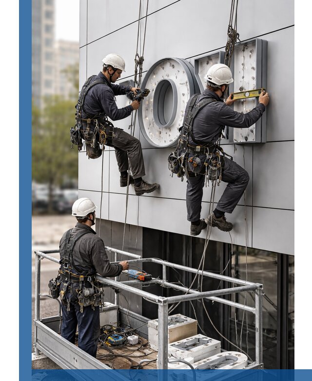 Профессиональный монтаж световых букв в Солнечногорске под ключ