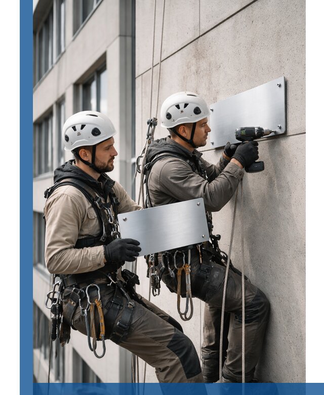 Монтаж табличек и указателей в Солнечногорске для зданий и сооружений