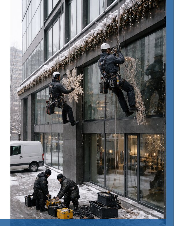 Демонтаж новогоднего оформления в Солнечногорске от 5724 р. | ВЫСОТНИК-Слн