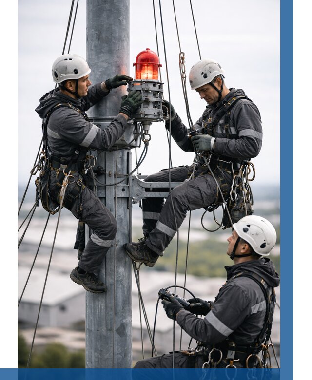 Монтаж заградительных огней в Солнечногорске от 8847 р. | ВЫСОТНИК-Слн