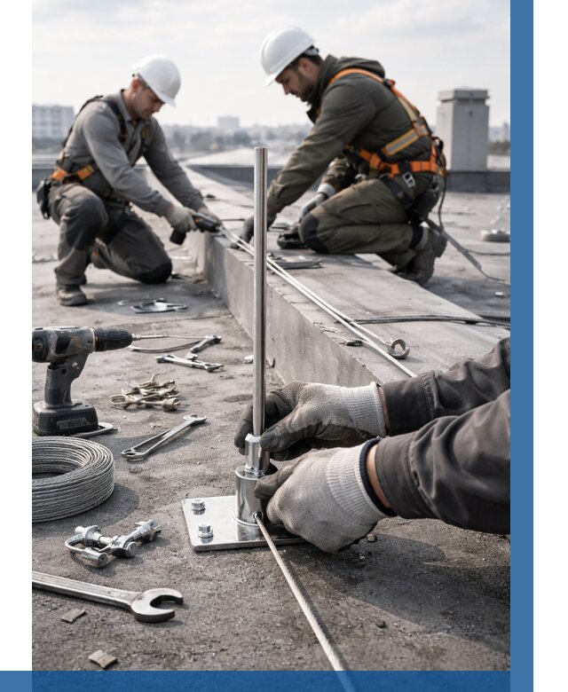 Монтаж молниезащиты на кровле в Солнечногорске цена от 26020 р. | ВЫСОТНИК-Слн