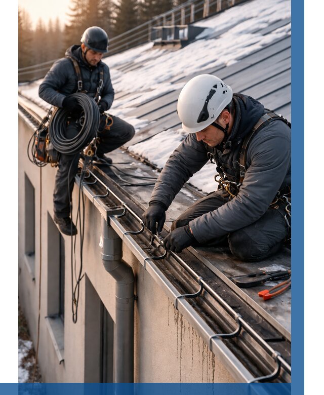 Монтаж греющего кабеля на кровле в Солнечногорске от 468 р. | ВЫСОТНИК-Слн