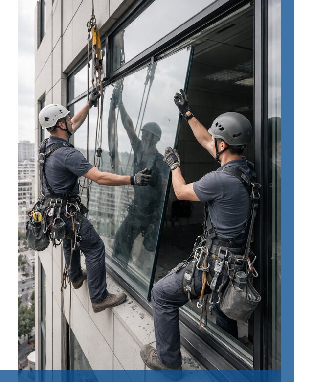 Замена стеклопакетов на высоте в Солнечногорске от 5724 р. | ВЫСОТНИК-Слн