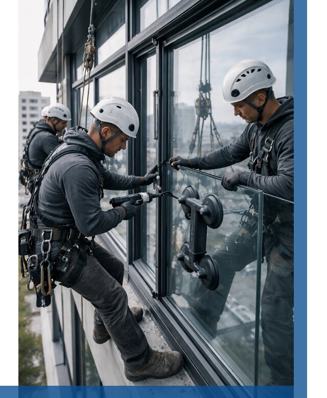 Витражное остекление зданий в Солнечногорске от 3643 р. | ВЫСОТНИК-Слн