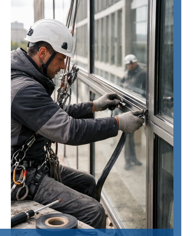 Ремонт витражных конструкций в Солнечногорске от 3643 р. | ВЫСОТНИК-Слн