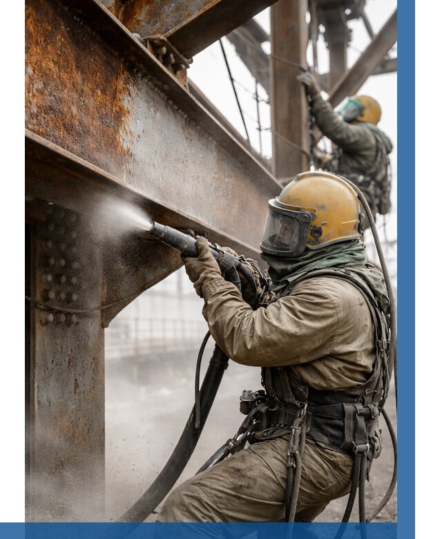 Пескоструйная очистка металлоконструкций в Солнечногорске по 624 р.  ВЫСОТНИК-Слн