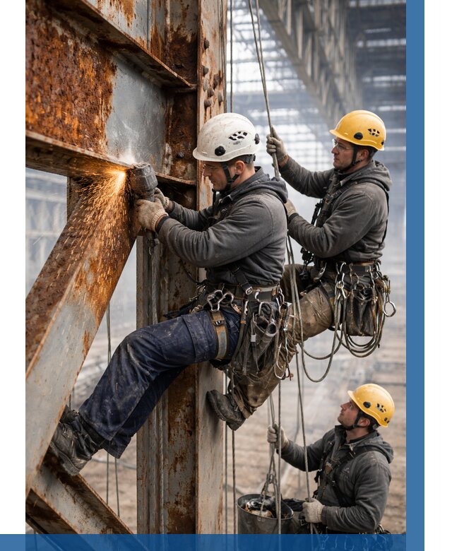 Зачистка металла от ржавчины в Солнечногорске от 364 р. | ВЫСОТНИК-Слн