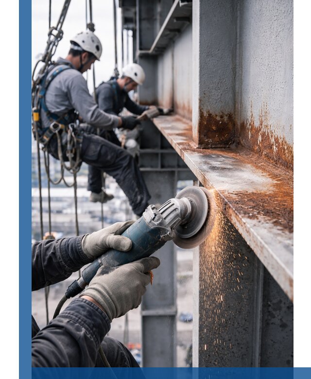 Зачистка металла от ржавчины и подготовка поверхностей в Солнечногорске