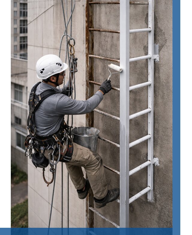 Покраска пожарных лестниц в Солнечногорске от 4684 р. | ВЫСОТНИК-Слн