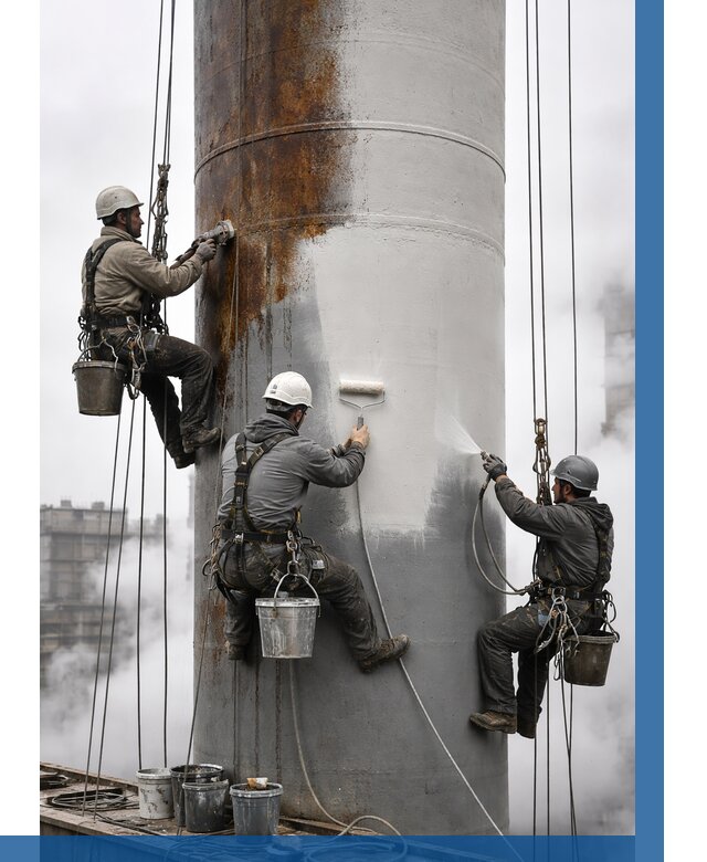 Покраска дымовых труб в Солнечногорске от 8847 р. | ВЫСОТНИК-Слн