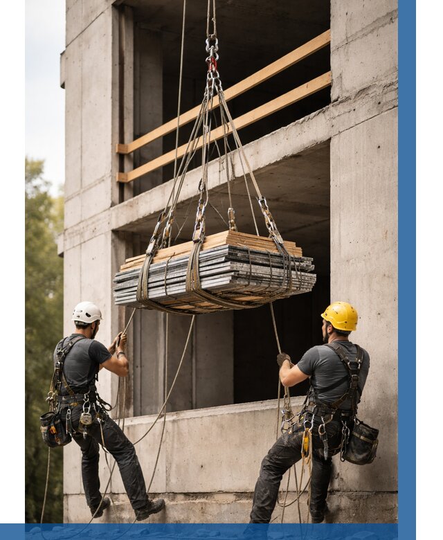 Подъем материала на этаж веревками в Солнечногорске от 1561 р. | ВЫСОТНИК-Слн