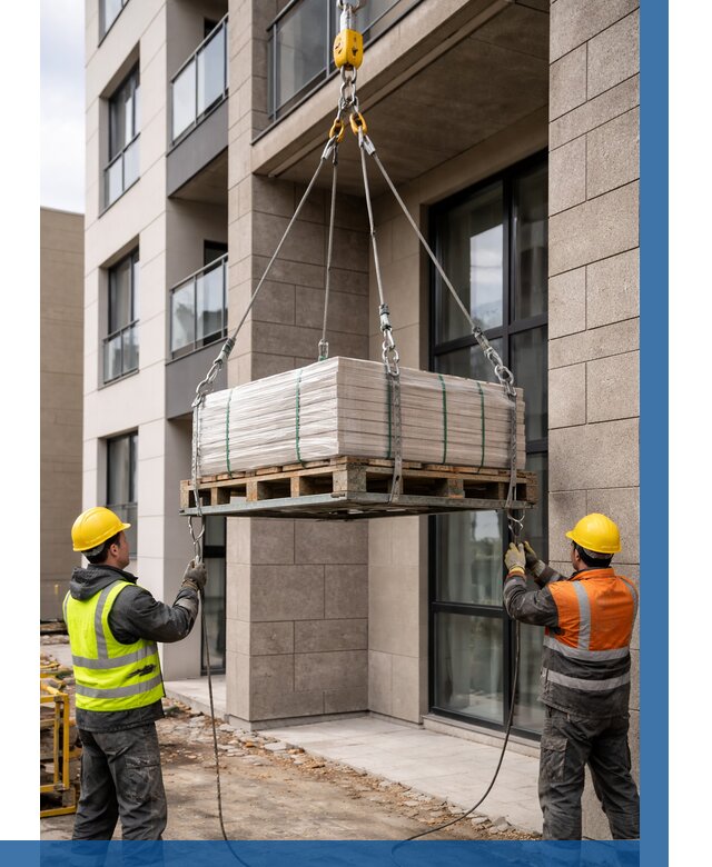 Подъем керамогранита на этаж в Солнечногорске от 3643 р. | ВЫСОТНИК-Слн