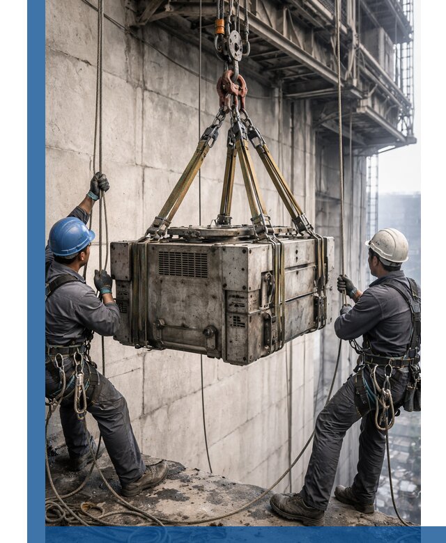 Такелажные работы на высоте, подъем и монтаж грузов в Солнечногорске