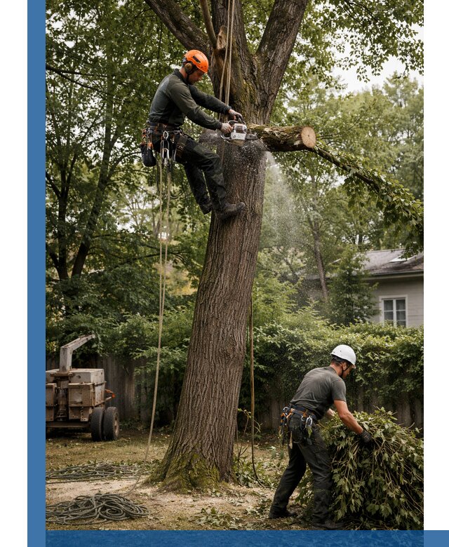 Кронирование деревьев в Солнечногорске, безопасная высотная обрезка