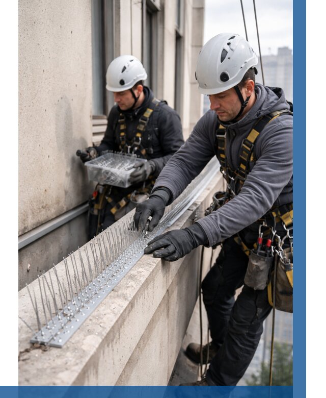 Установка шипов от птиц в Солнечногорске от 885 р. | ВЫСОТНИК-Слн